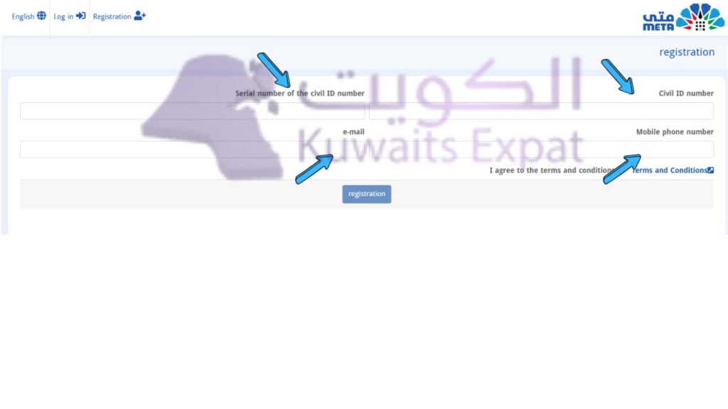 Enter your details carefully: