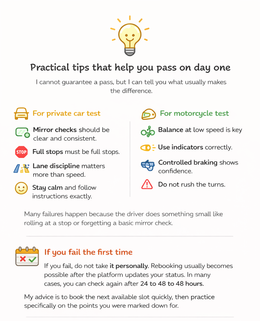 Practical tips that help you pass on day one