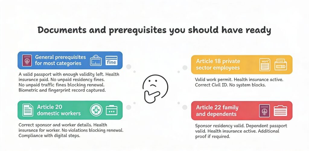 Documents and prerequisites you should have ready