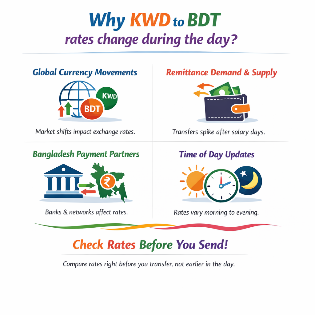 BEC Exchange Rate Kuwait to Bangladesh Today 2026