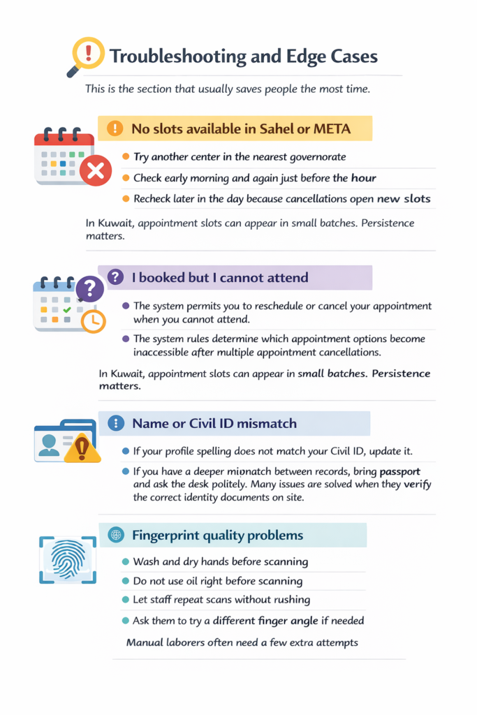 Troubleshooting and edge cases