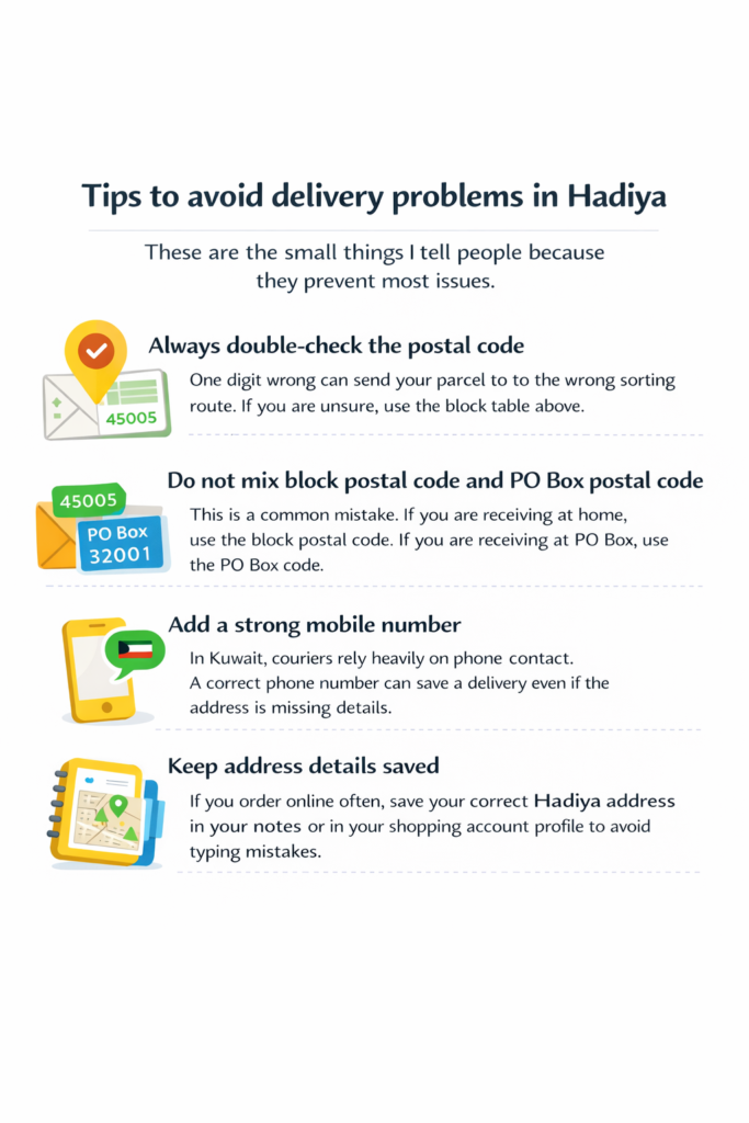Tips to avoid delivery problems in Hadiya