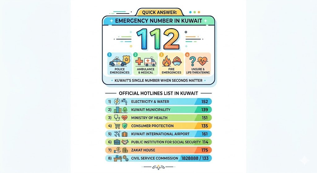 Quick answer: What is the emergency number in Kuwait?