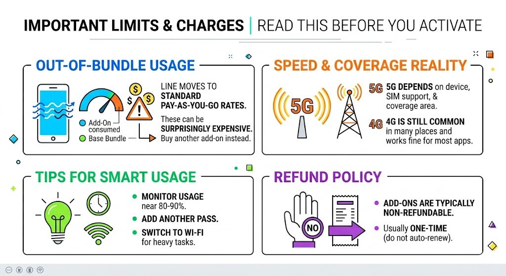 Important Limits and Charges (Read This Before You Activate)