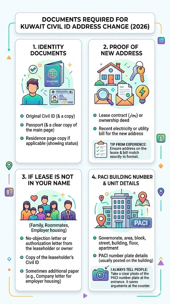 Documents Required for Kuwait Civil ID Address Change (2026)