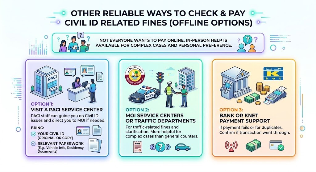 Other Reliable Ways to Check and Pay Civil ID Related Fines (Offline Options)
