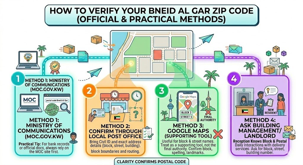 How to Verify Your Bneid Al Gar Zip Code (Official and Practical Methods)
