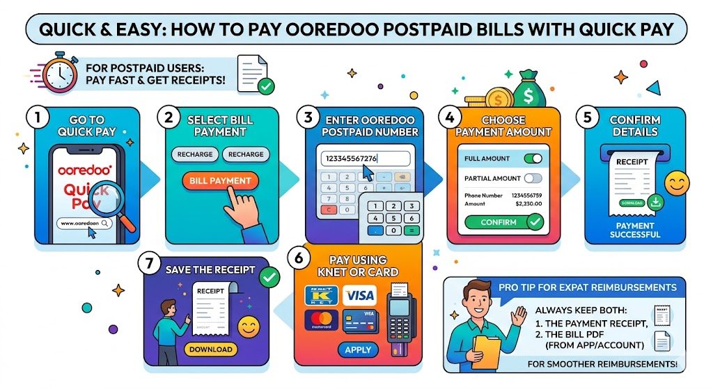 How to pay Ooredoo postpaid bills with Quick Pay