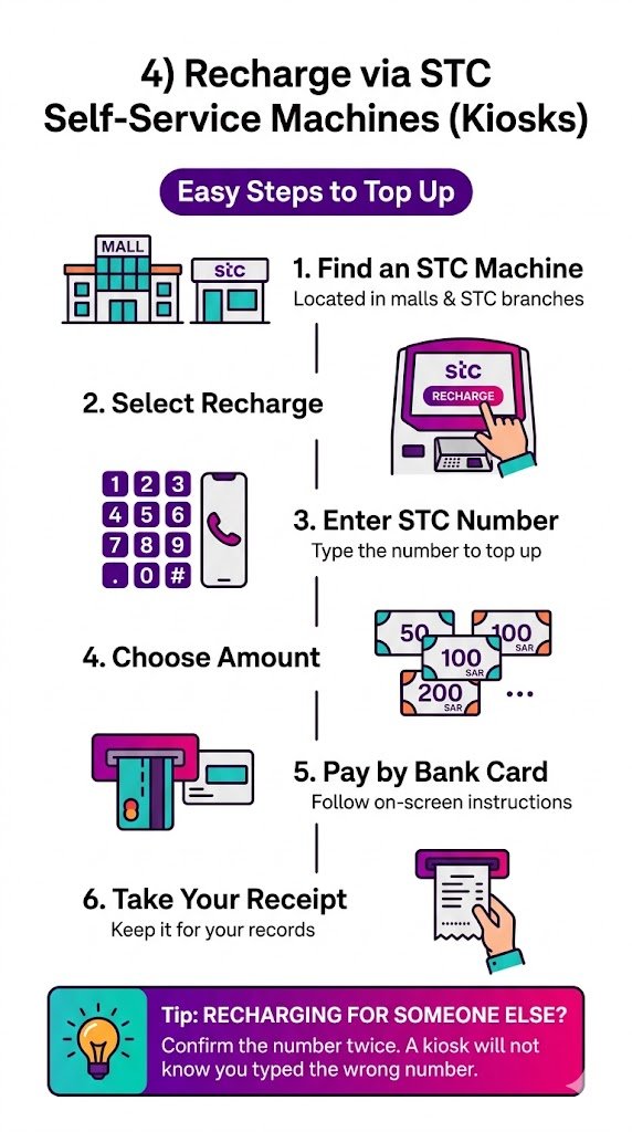 4) Recharge via STC Self-Service Machines (Kiosks)