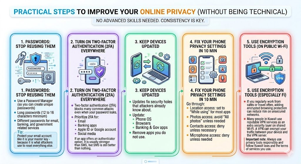 Practical steps to improve your online privacy (without being technical)