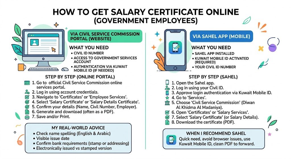How to Get Salary Certificate Online (Government Employees)