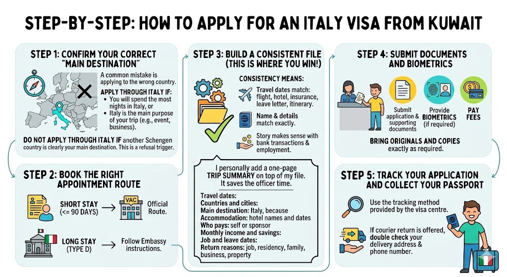 Step by step: how to apply for an Italy visa from Kuwait