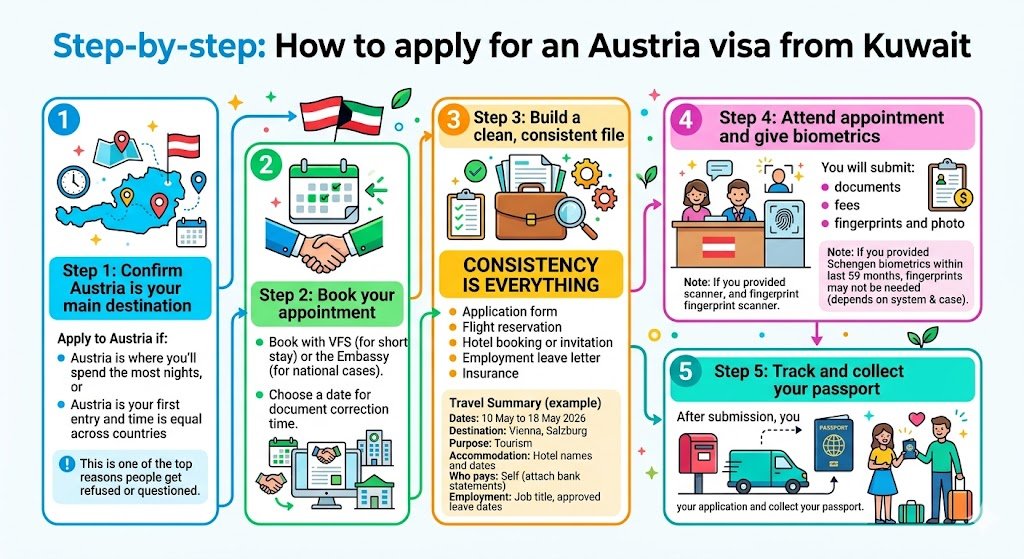 Step-by-step: How to apply for an Austria visa from Kuwait