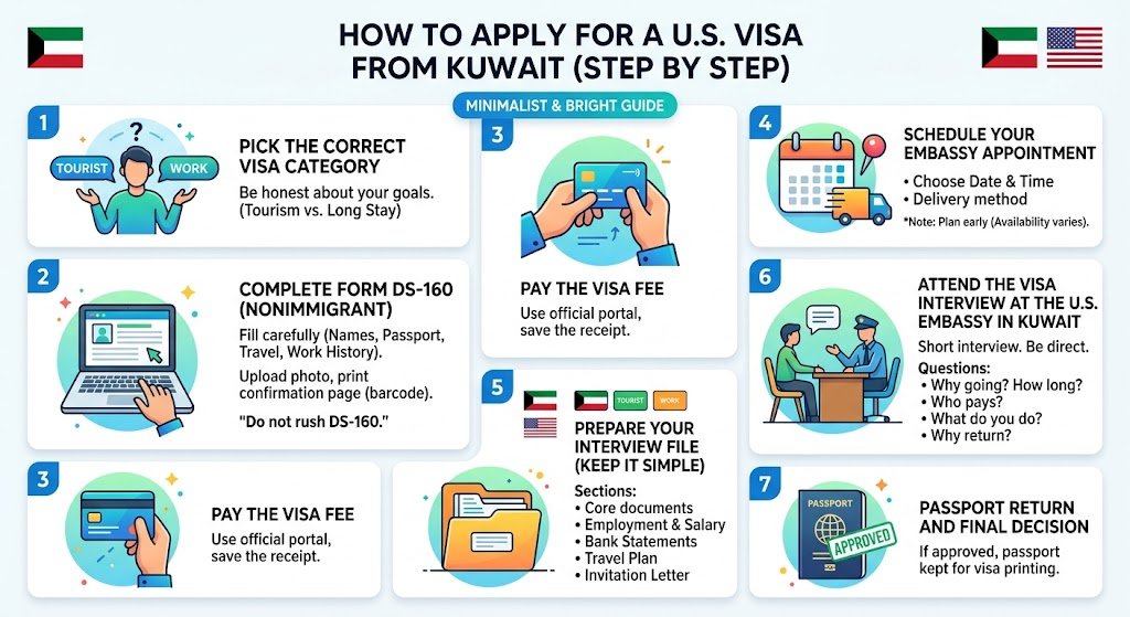 How To Apply for a U.S. Visa From Kuwait (Step by Step)