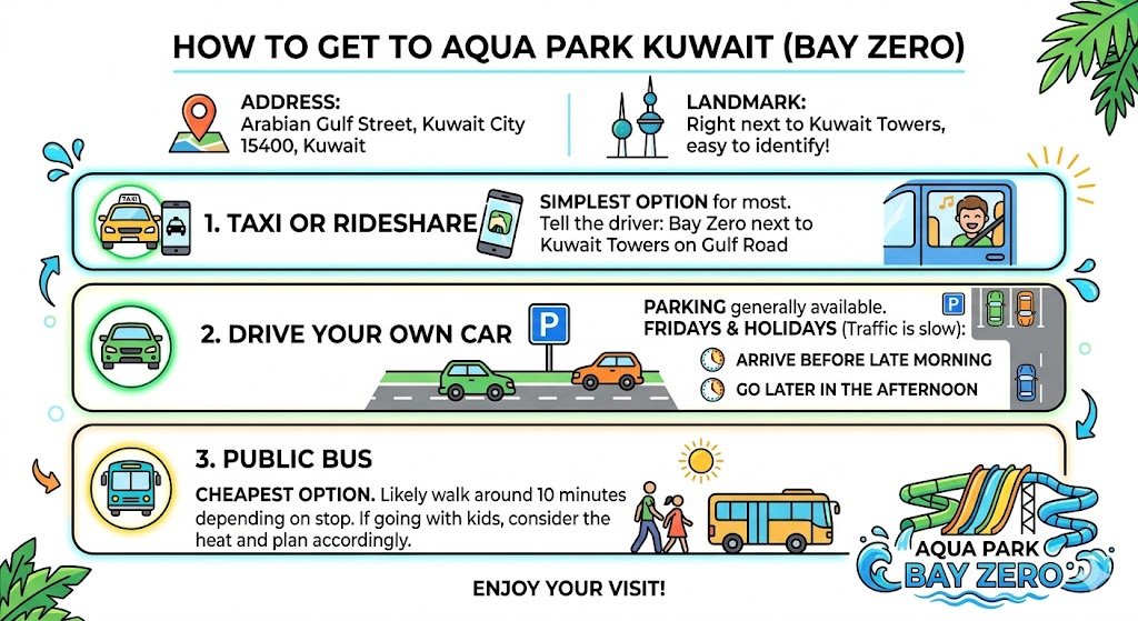 How to Get to Aqua Park Kuwait (Bay Zero)