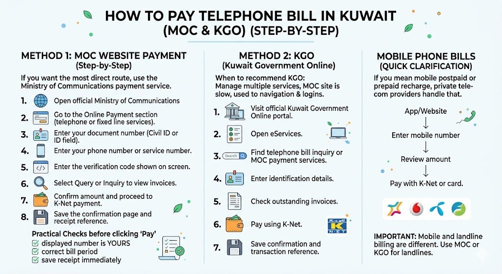 Methods to check telephone bill