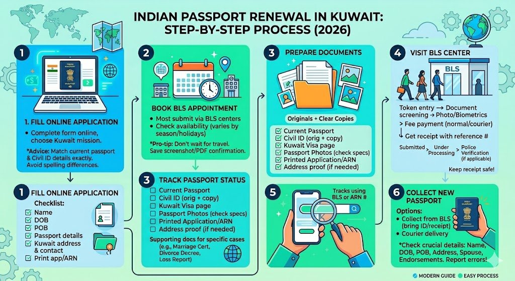Indian passport renewal in Kuwait: Step-by-step process (2026)