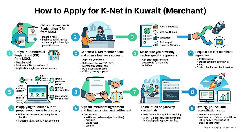 Step-by-step: How to apply for K-Net in Kuwait (merchant)