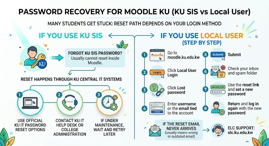 Password recovery for Moodle KU (KU SIS vs Local User)